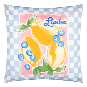 Furn Mediterranean Limon Outdoor Cushion, 45 x 45cm - Sky Blue image 1