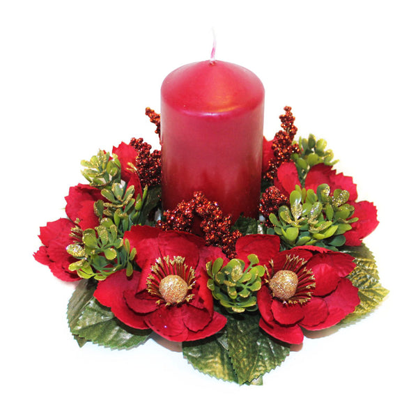 Peggy Wilkins Winter Flowers Candle Ring image 0