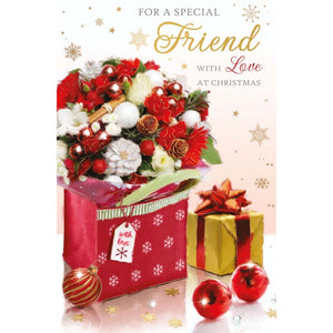 Words N Wishes Christmas Flower Bag Christmas Card image 0