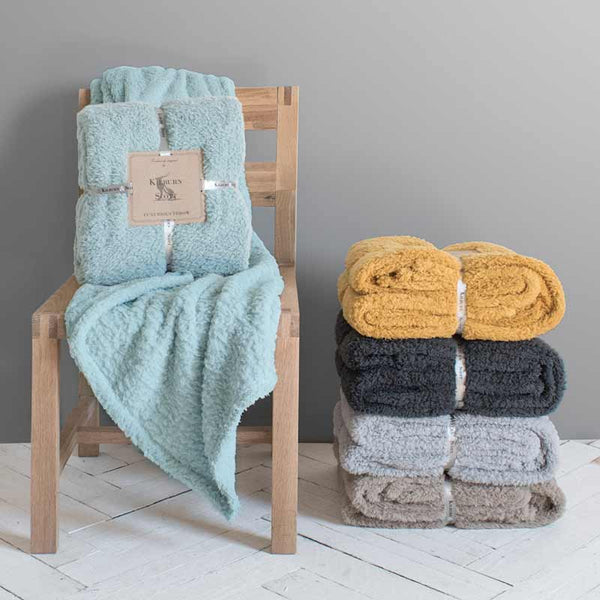 Kilburn & Scott Teddy Fleece Throw in Taupe image 2