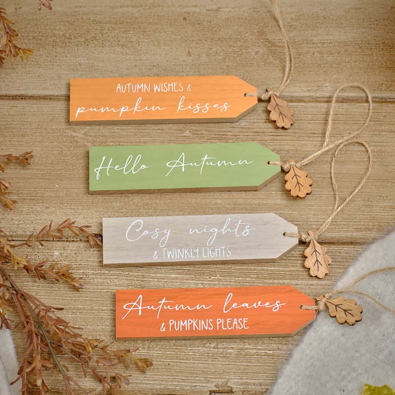Harvest Home Wooden Tags with Leaf (Sold Separately) image 0