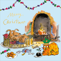 Woodmansterne Dog & Cat Christmas Card image 0