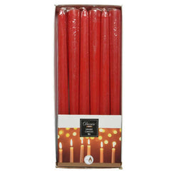 Decoris Red Dinner Candles (Pack of 12) image 0