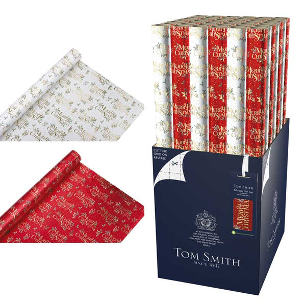 Tom Smith Festive Home Luxury Gift Wrap - 4m (Assorted Designs) image 0
