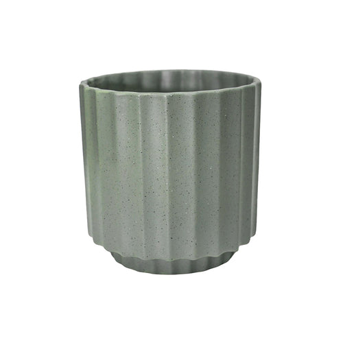Ivyline Bourton Scalloped Indoor Planter Range - Sage, 16cm image