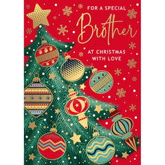 Words N Wishes Christmas Tree Brother Christmas Card image 0