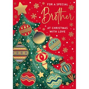 Words N Wishes Christmas Tree Brother Christmas Card image 0