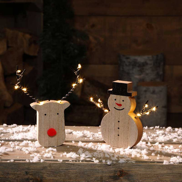 NOMA Wooden Snowman or Reindeer (Assorted Designs) image 1