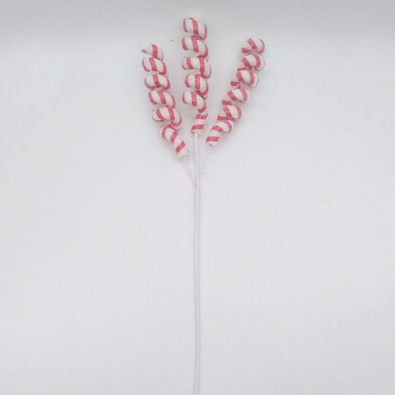 Festive Red & White Candy Cane Spiral Stem image 0