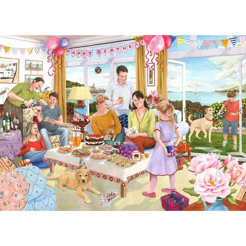 House of Puzzles Happy Birthday 1000 Piece Jigsaw Puzzle image 0