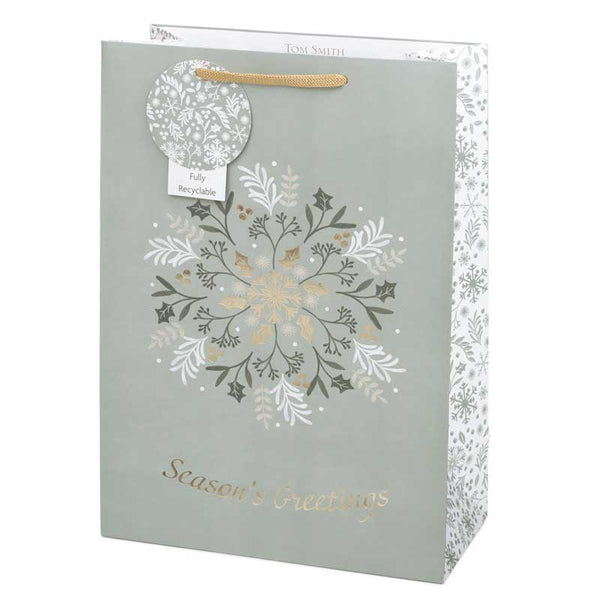 Tom Smith Classic Christmas Foliage Large Gift Bag image 0