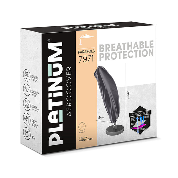 Platinum Aerocover for Free Arm Side Post Parasol - 240 x 68cm image 3