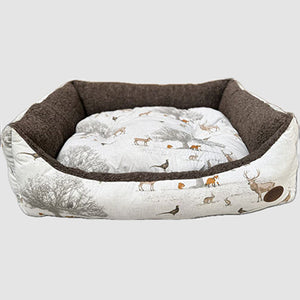 Snug & Cosy Rectangle Woodland Dog Bed image 2
