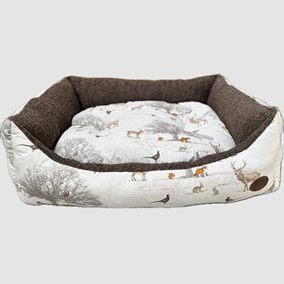 Snug & Cosy Rectangle Woodland Dog Bed image 2