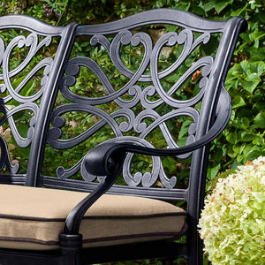 Hartman Capri High Back Bench in Bronze with Amber Cushion image 3