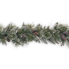 National Tree Glittery Bristle Christmas Garland with Cones image 0