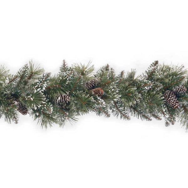 National Tree Glittery Bristle Christmas Garland with Cones image 0