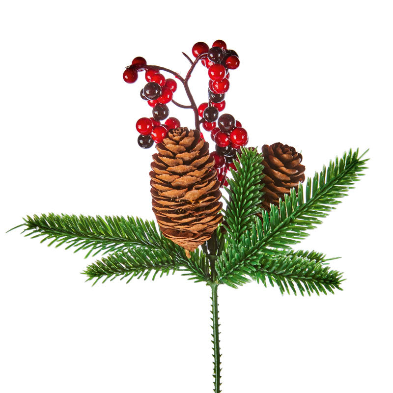 Premier Red Berry & Cone Pick image 0