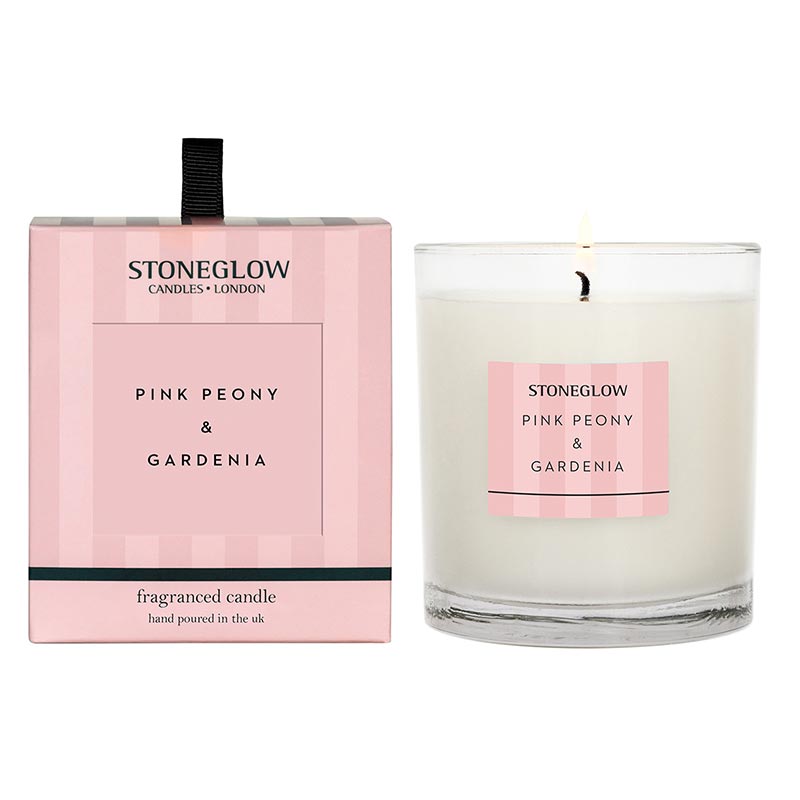 Stoneglow Modern Classics Pink Peony & Gardenia Fragranced Candle (1 wick) image 0