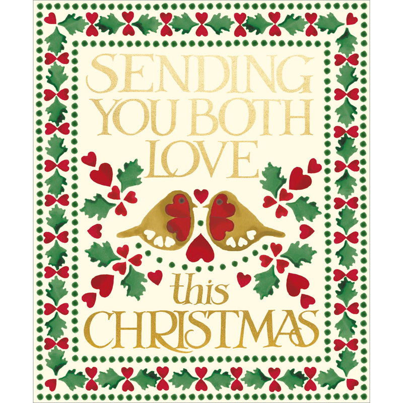 Woodmansterne Robin Heart Pattern Christmas Card image 0