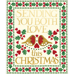 Woodmansterne Robin Heart Pattern Christmas Card image 0