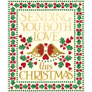 Woodmansterne Robin Heart Pattern Christmas Card image 0