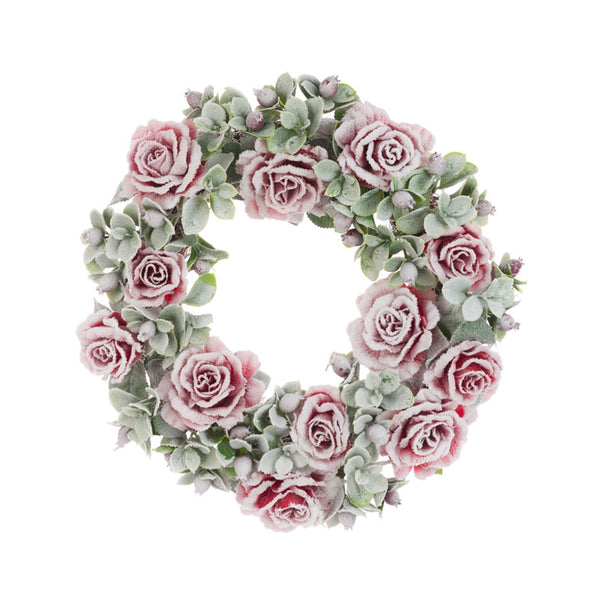 Floralsilk Snowy Rose Wreath image 0