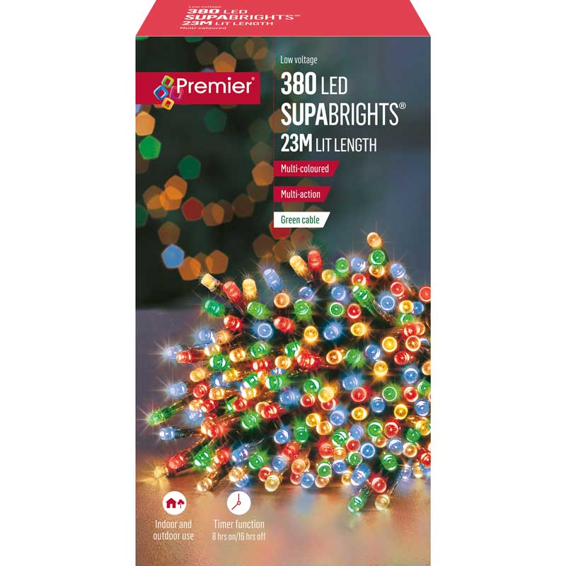 Premier 380 Multi-Action LED SUPABRIGHTS with Timer - Multi-Coloured image 0