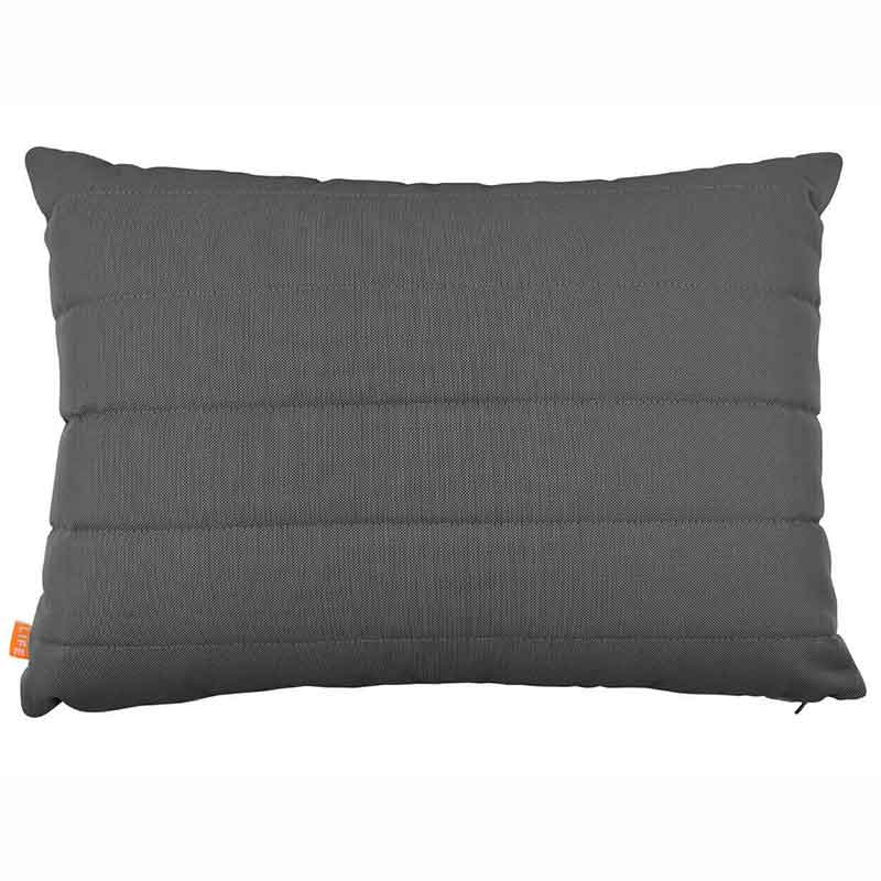 LIFE All Weather Rectangular Deco Lines Cushion, 65 x 45cm - Carbon image 0