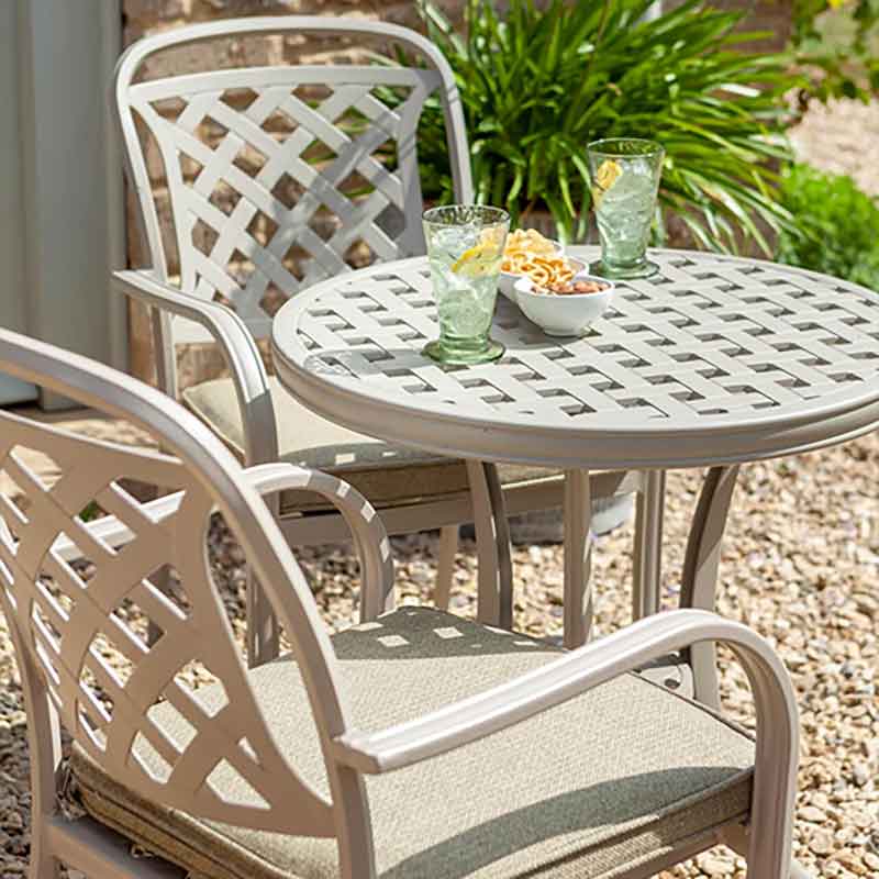 Hartman Berkeley Garden Bistro Set in Maize with Wheatgrass Cushions image 0