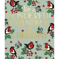 Woodmansterne Robin Grandma Christmas Card image 0