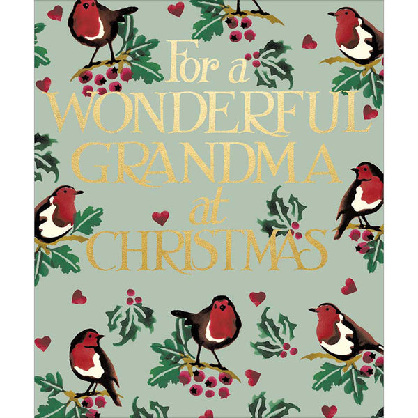 Woodmansterne Robin Grandma Christmas Card image 0