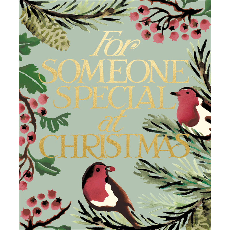 Woodmansterne Robins On Berries Christmas Card image 0