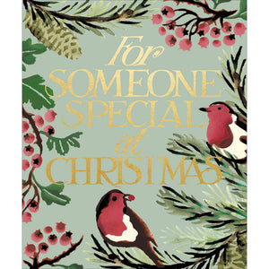 Woodmansterne Robins On Berries Christmas Card image 0