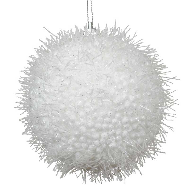 Decoris Foam Bauble in Winter White image 0