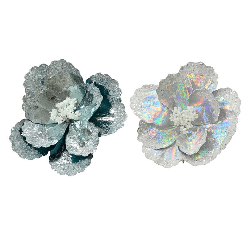 Everlands Flower Clip with Glitter (Assorted Designs) image 0