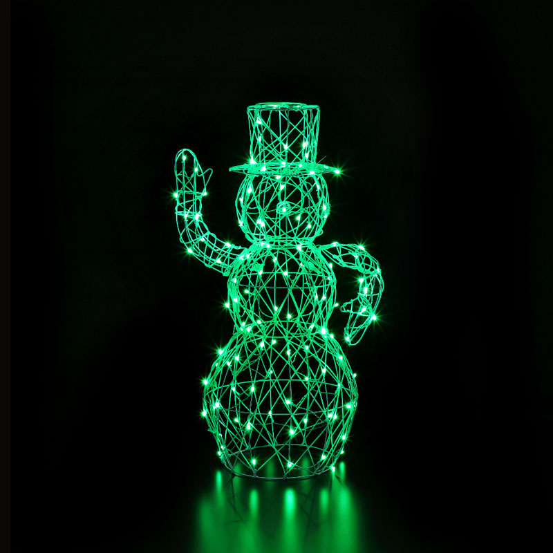 NOMA White Wicker Dickensian Snowman image 0
