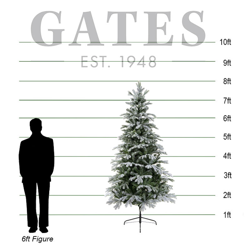 Everlands Frosted Green Sunndal Fir Artificial Christmas Tree - 8ft image 0