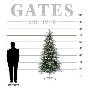 Everlands Frosted Green Sunndal Fir Artificial Christmas Tree - 8ft image 1