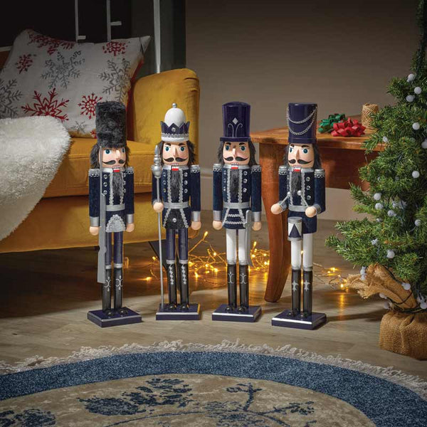 Three Kings Navy &amp; Silver Nutcracker (Assorted Designs) - XL image
