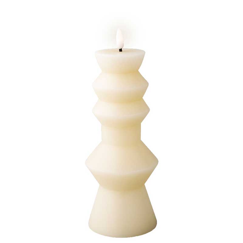 Lumineo Cream Wax LED Candleholder Shaped Candle image 0
