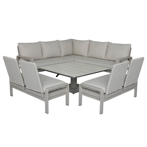 Bramblecrest Prague Corner Sofa Set with Square Height-Adjustable Table (Seats 8) image 9