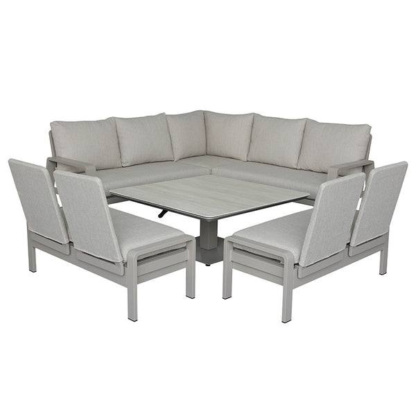 Bramblecrest Prague Corner Sofa Set with Square Height-Adjustable Table (Seats 8) image 9