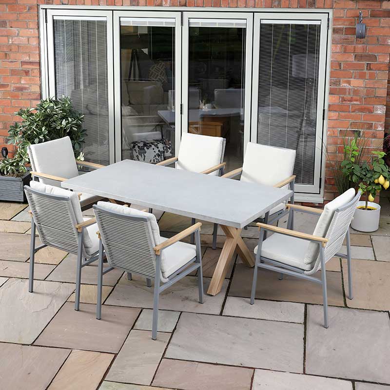 Supremo Novara 6 Seat Rectangular Garden Dining Set image 0