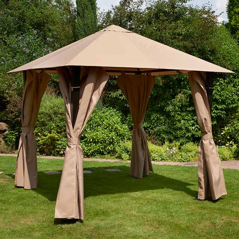 Glendale Venice Square Gazebo in Mocha (2.5m x 2.5m) image 0