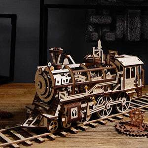Robotime Mechanical Gear Locomotive 3D Wooden Puzzle image 6