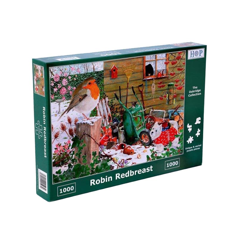 House Of Puzzles Robin Redbreast 1000 Piece Jigsaw Puzzle image 0