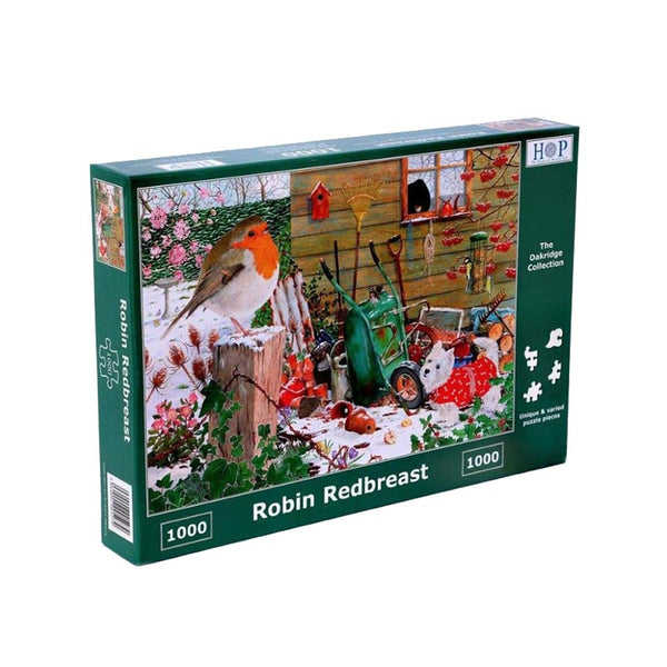 House Of Puzzles Robin Redbreast 1000 Piece Jigsaw Puzzle image 1