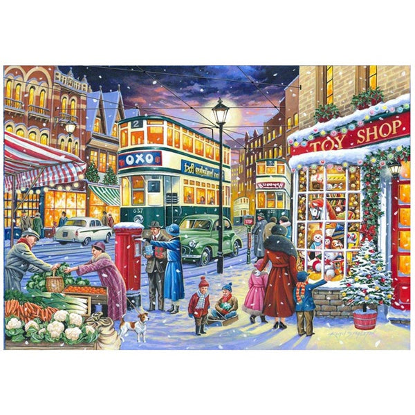 House of Puzzles No.19 Catching the Tram 1000 Piece Jigsaw Puzzle - Find The Differences image 0