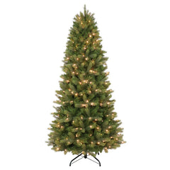 Puleo Kensington Fir Slim Pre-Lit Christmas Tree - 6.5ft
